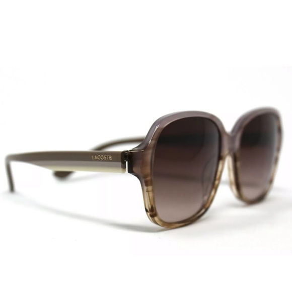 LACOSTE L735S Grey Striped Sunglasses w/ Case - Picture 3 of 5